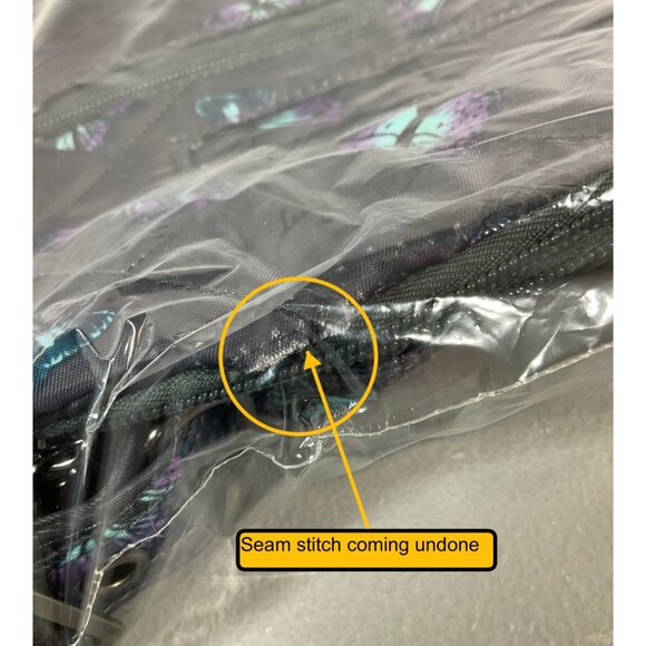 Lug Zipliner Medium Tote Bag - Unisex, Butterfly Grey, Zipper Closure, Stylish D - Picture 9 of 10